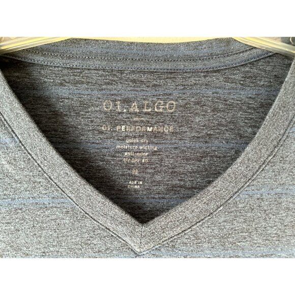 Men Med OLALGO Tee Tshirt Vashed Blue Stripes - Picture 5 of 5